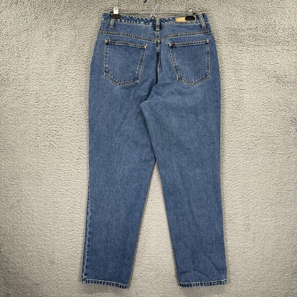 Bill Blass Tapered Leg Jeans Women 12 Blue Cotton Easy Fit Pockets‎ K45 - Picture 1 of 13